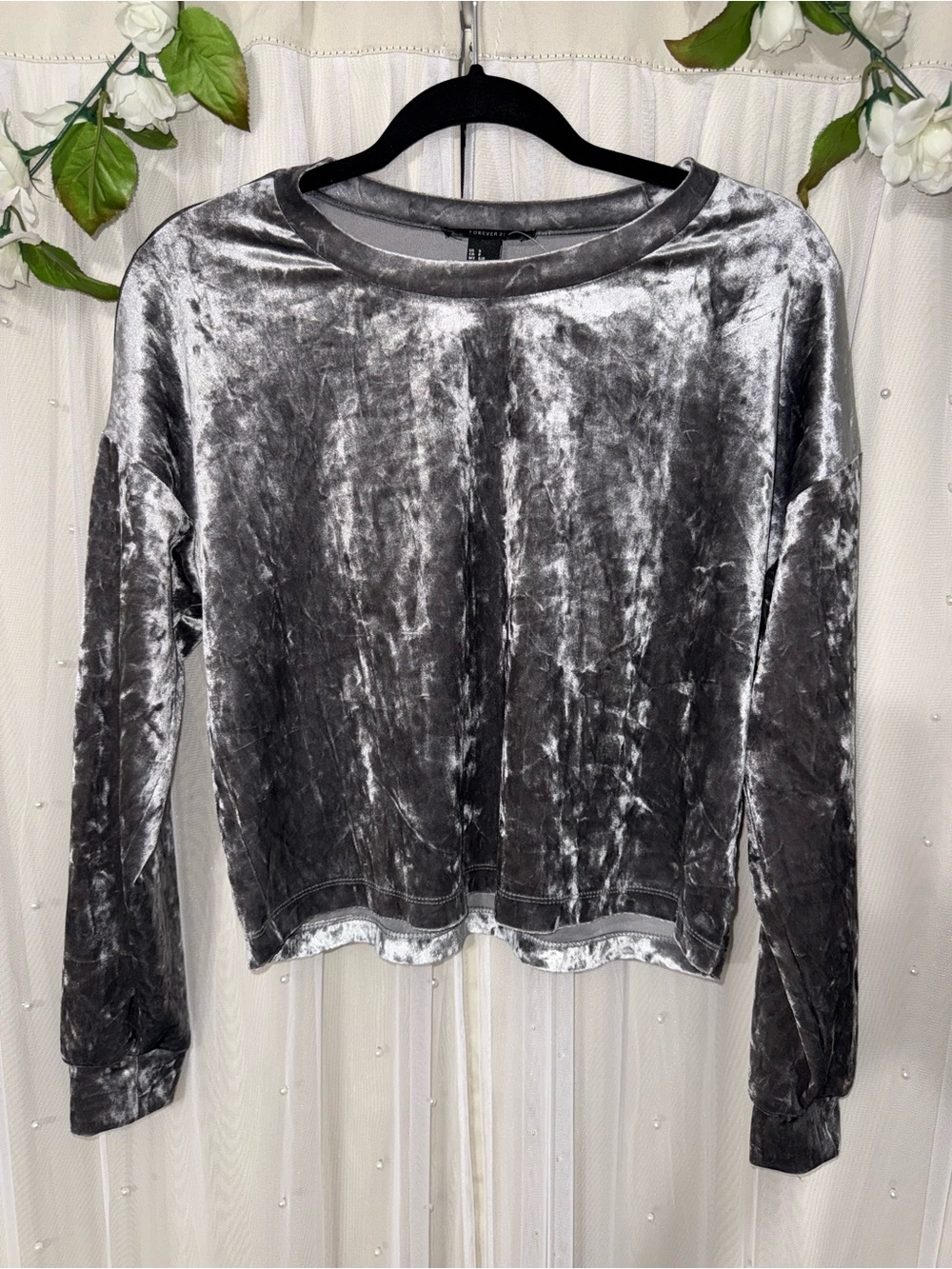 Long Sleeve Velvet Shirt